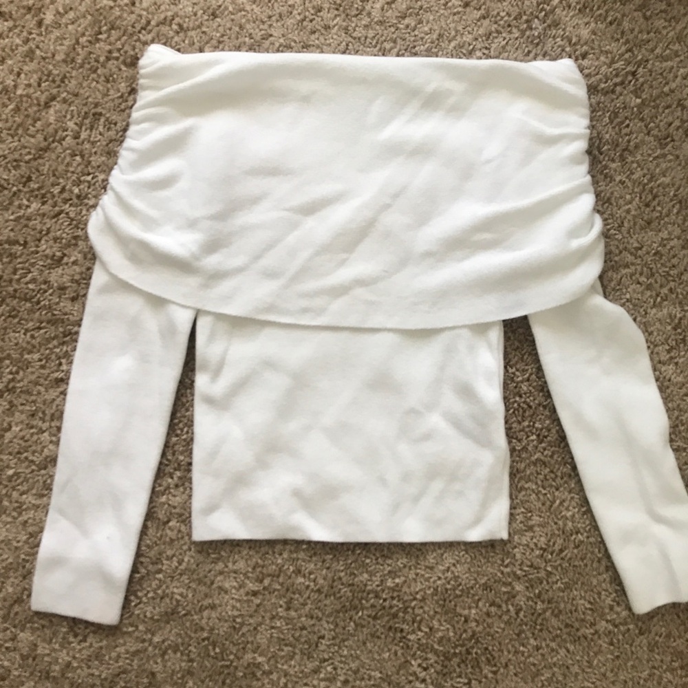 Everfine Rib Ruched Off Shoulder - Picture 4 of 6